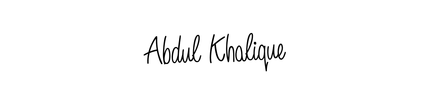 Also we have Abdul Khalique name is the best signature style. Create professional handwritten signature collection using Angelique-Rose-font-FFP autograph style. Abdul Khalique signature style 5 images and pictures png