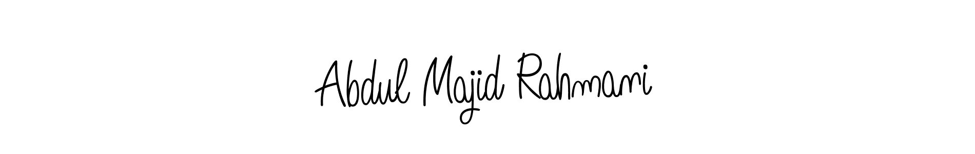 You should practise on your own different ways (Angelique-Rose-font-FFP) to write your name (Abdul Majid Rahmani) in signature. don't let someone else do it for you. Abdul Majid Rahmani signature style 5 images and pictures png