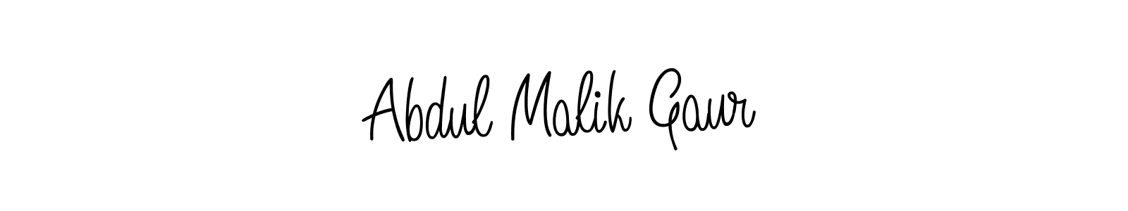 How to make Abdul Malik Gaur name signature. Use Angelique-Rose-font-FFP style for creating short signs online. This is the latest handwritten sign. Abdul Malik Gaur signature style 5 images and pictures png