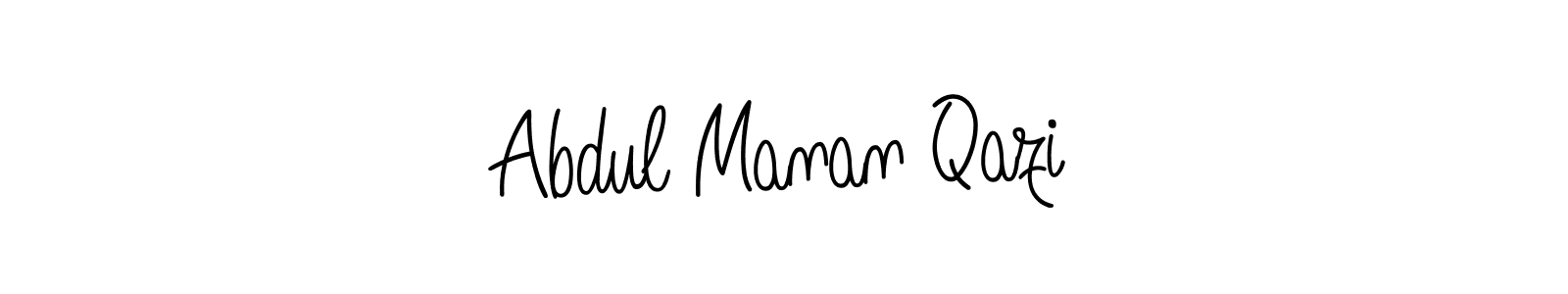 Use a signature maker to create a handwritten signature online. With this signature software, you can design (Angelique-Rose-font-FFP) your own signature for name Abdul Manan Qazi. Abdul Manan Qazi signature style 5 images and pictures png