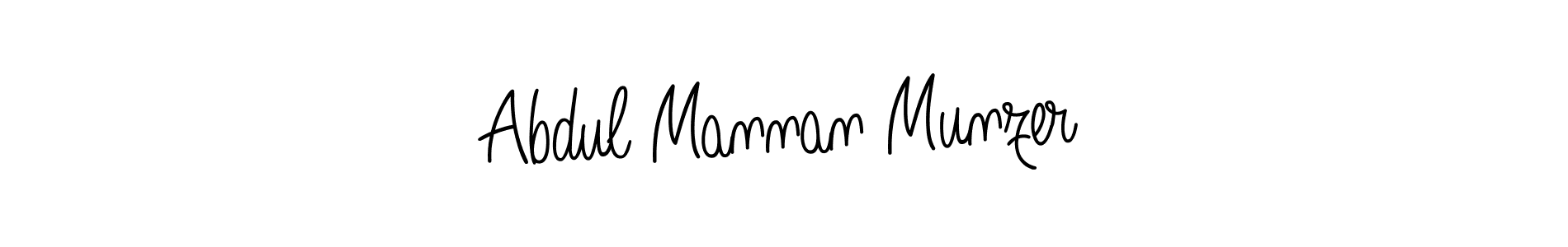 Use a signature maker to create a handwritten signature online. With this signature software, you can design (Angelique-Rose-font-FFP) your own signature for name Abdul Mannan Munzer. Abdul Mannan Munzer signature style 5 images and pictures png