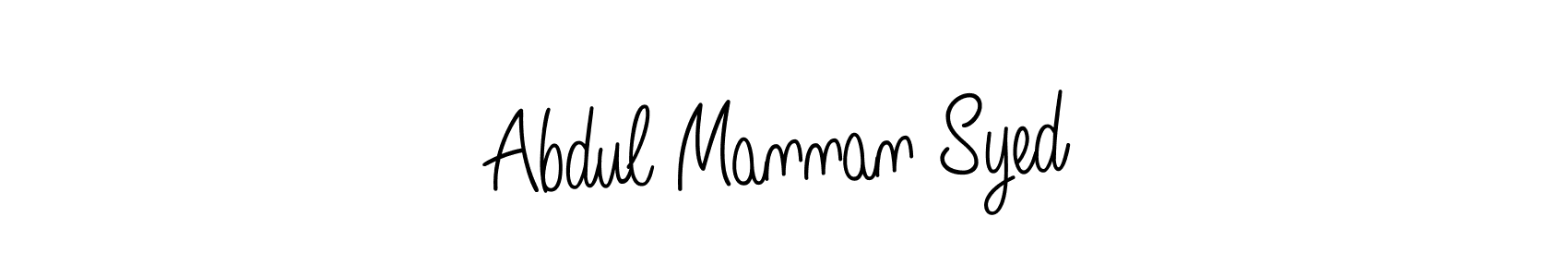 You should practise on your own different ways (Angelique-Rose-font-FFP) to write your name (Abdul Mannan Syed) in signature. don't let someone else do it for you. Abdul Mannan Syed signature style 5 images and pictures png