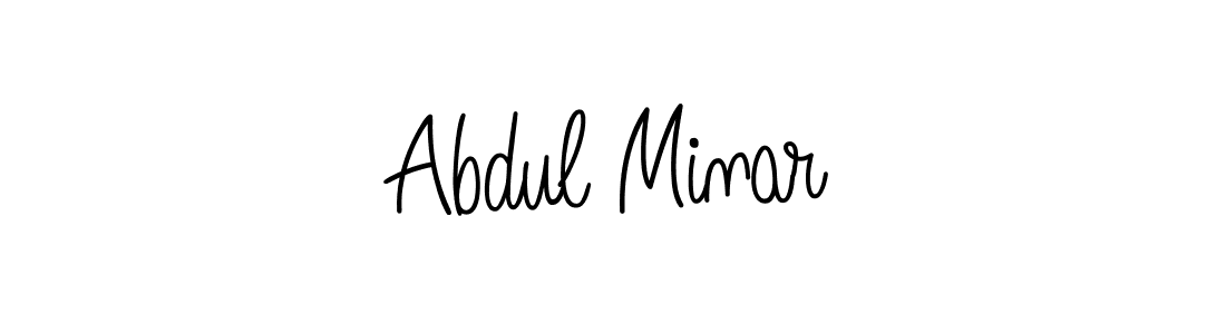 Create a beautiful signature design for name Abdul Minar. With this signature (Angelique-Rose-font-FFP) fonts, you can make a handwritten signature for free. Abdul Minar signature style 5 images and pictures png