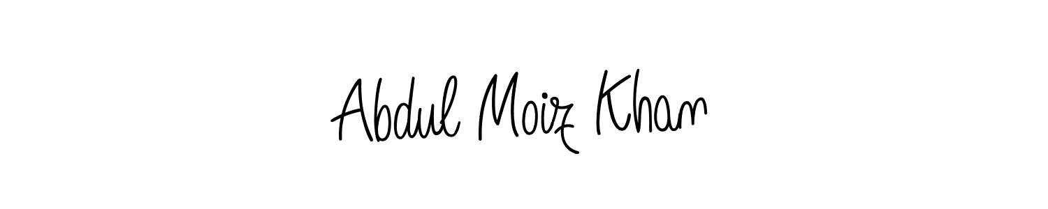 Design your own signature with our free online signature maker. With this signature software, you can create a handwritten (Angelique-Rose-font-FFP) signature for name Abdul Moiz Khan. Abdul Moiz Khan signature style 5 images and pictures png