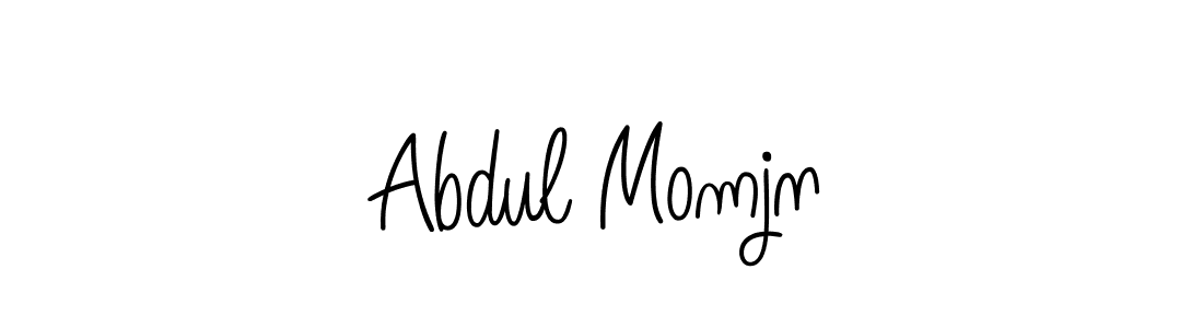 Use a signature maker to create a handwritten signature online. With this signature software, you can design (Angelique-Rose-font-FFP) your own signature for name Abdul Momjn. Abdul Momjn signature style 5 images and pictures png