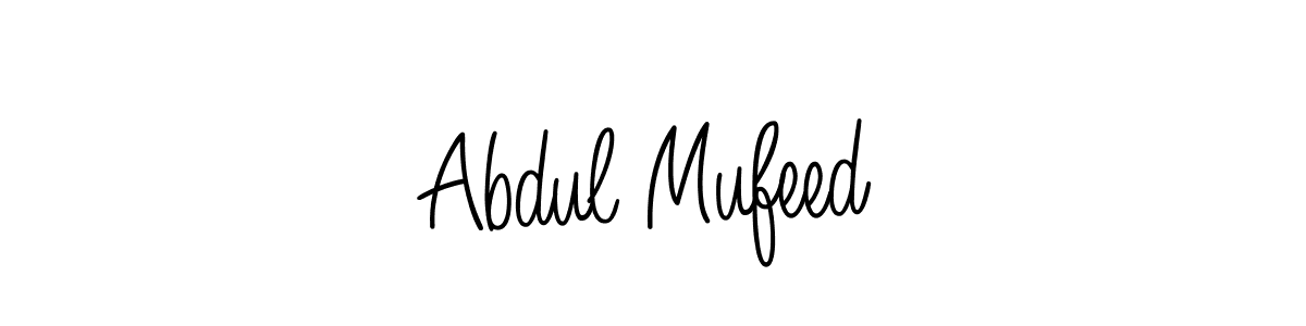 You should practise on your own different ways (Angelique-Rose-font-FFP) to write your name (Abdul Mufeed) in signature. don't let someone else do it for you. Abdul Mufeed signature style 5 images and pictures png