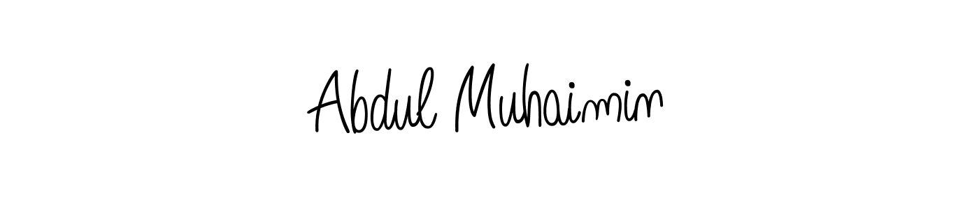 How to make Abdul Muhaimin name signature. Use Angelique-Rose-font-FFP style for creating short signs online. This is the latest handwritten sign. Abdul Muhaimin signature style 5 images and pictures png