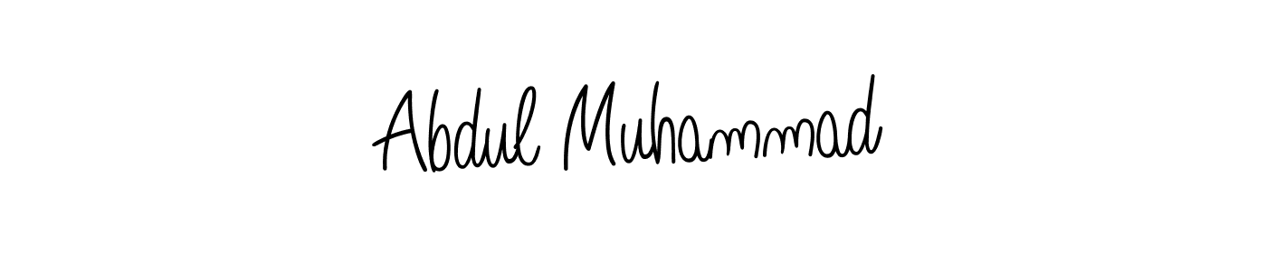 You should practise on your own different ways (Angelique-Rose-font-FFP) to write your name (Abdul Muhammad) in signature. don't let someone else do it for you. Abdul Muhammad signature style 5 images and pictures png