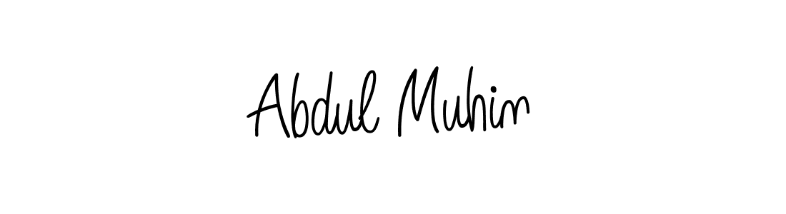 Make a beautiful signature design for name Abdul Muhin. With this signature (Angelique-Rose-font-FFP) style, you can create a handwritten signature for free. Abdul Muhin signature style 5 images and pictures png