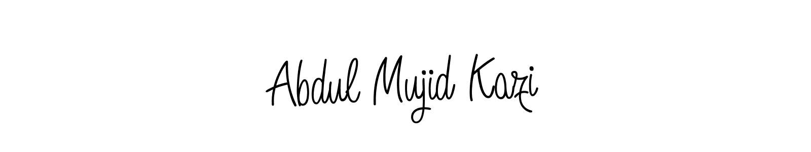 Make a beautiful signature design for name Abdul Mujid Kazi. With this signature (Angelique-Rose-font-FFP) style, you can create a handwritten signature for free. Abdul Mujid Kazi signature style 5 images and pictures png