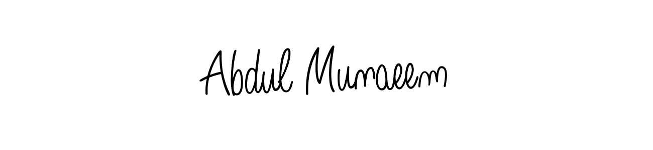 Use a signature maker to create a handwritten signature online. With this signature software, you can design (Angelique-Rose-font-FFP) your own signature for name Abdul Munaeem. Abdul Munaeem signature style 5 images and pictures png