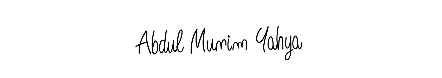 How to Draw Abdul Munim Yahya signature style? Angelique-Rose-font-FFP is a latest design signature styles for name Abdul Munim Yahya. Abdul Munim Yahya signature style 5 images and pictures png