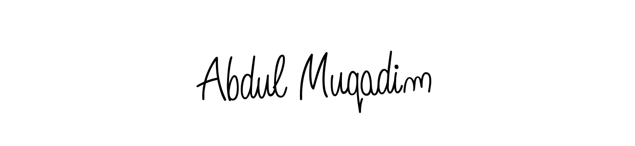 The best way (Angelique-Rose-font-FFP) to make a short signature is to pick only two or three words in your name. The name Abdul Muqadim include a total of six letters. For converting this name. Abdul Muqadim signature style 5 images and pictures png