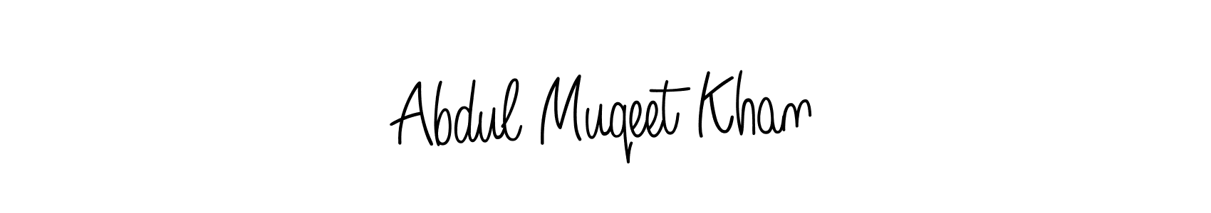 Make a beautiful signature design for name Abdul Muqeet Khan. With this signature (Angelique-Rose-font-FFP) style, you can create a handwritten signature for free. Abdul Muqeet Khan signature style 5 images and pictures png