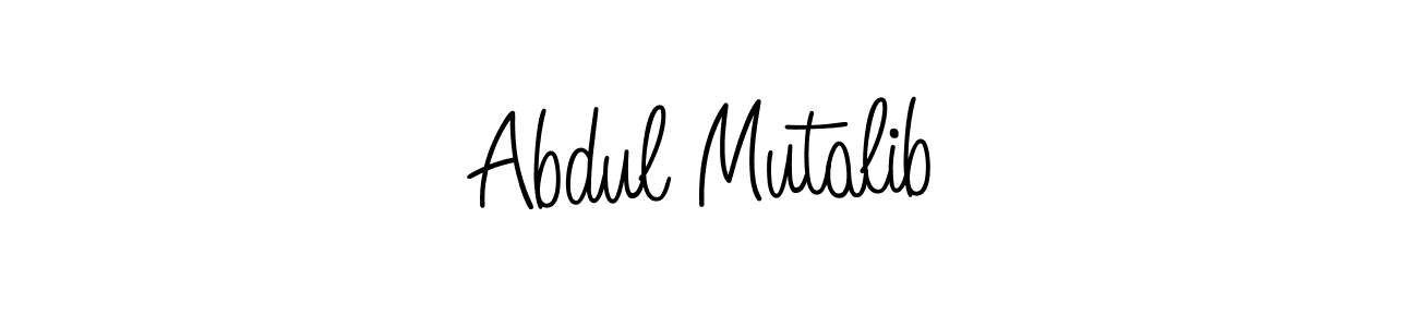 You should practise on your own different ways (Angelique-Rose-font-FFP) to write your name (Abdul Mutalib) in signature. don't let someone else do it for you. Abdul Mutalib signature style 5 images and pictures png
