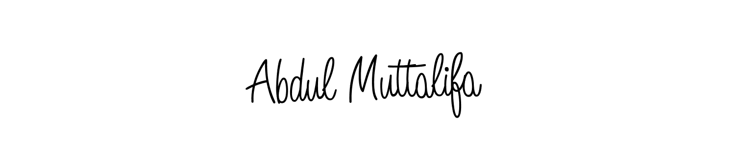 The best way (Angelique-Rose-font-FFP) to make a short signature is to pick only two or three words in your name. The name Abdul Muttalifa include a total of six letters. For converting this name. Abdul Muttalifa signature style 5 images and pictures png