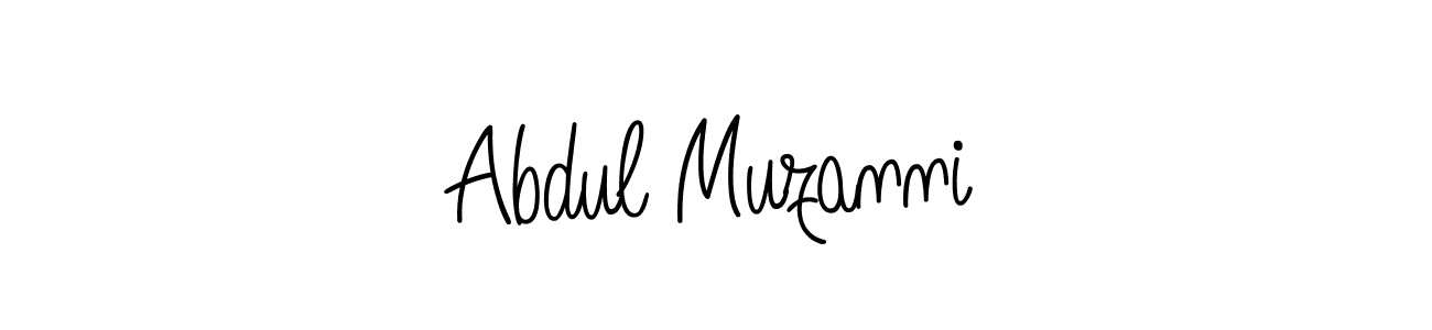 How to make Abdul Muzanni name signature. Use Angelique-Rose-font-FFP style for creating short signs online. This is the latest handwritten sign. Abdul Muzanni signature style 5 images and pictures png