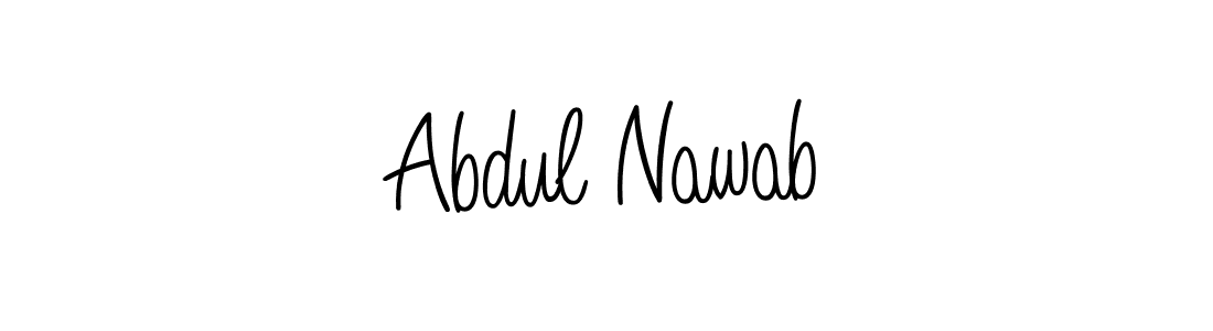 You should practise on your own different ways (Angelique-Rose-font-FFP) to write your name (Abdul Nawab) in signature. don't let someone else do it for you. Abdul Nawab signature style 5 images and pictures png