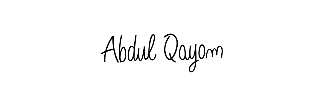 How to make Abdul Qayom name signature. Use Angelique-Rose-font-FFP style for creating short signs online. This is the latest handwritten sign. Abdul Qayom signature style 5 images and pictures png
