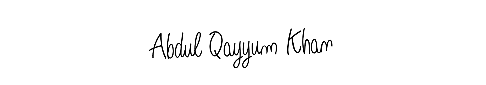 Design your own signature with our free online signature maker. With this signature software, you can create a handwritten (Angelique-Rose-font-FFP) signature for name Abdul Qayyum Khan. Abdul Qayyum Khan signature style 5 images and pictures png