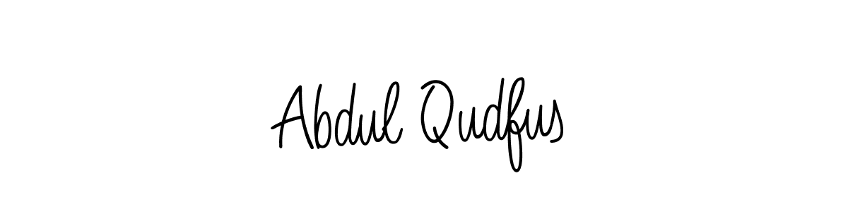 You should practise on your own different ways (Angelique-Rose-font-FFP) to write your name (Abdul Qudfus) in signature. don't let someone else do it for you. Abdul Qudfus signature style 5 images and pictures png