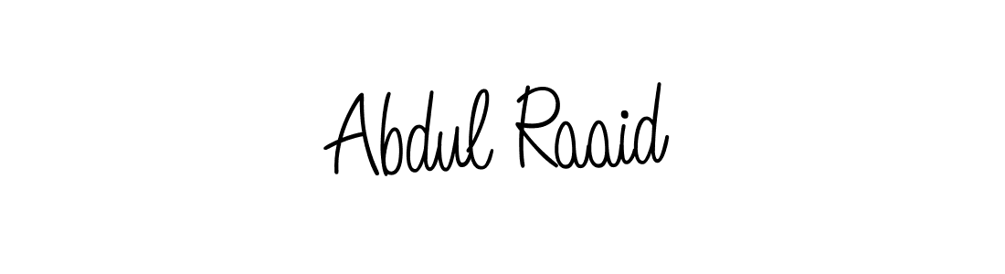 How to make Abdul Raaid name signature. Use Angelique-Rose-font-FFP style for creating short signs online. This is the latest handwritten sign. Abdul Raaid signature style 5 images and pictures png