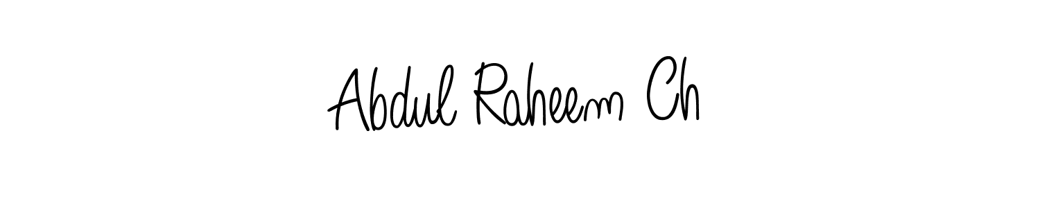 Make a short Abdul Raheem Ch signature style. Manage your documents anywhere anytime using Angelique-Rose-font-FFP. Create and add eSignatures, submit forms, share and send files easily. Abdul Raheem Ch signature style 5 images and pictures png