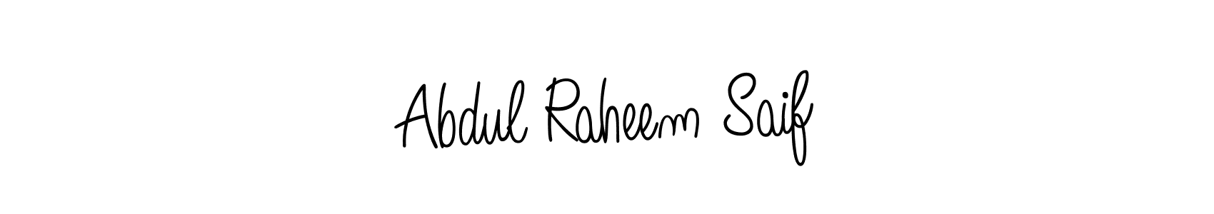Also You can easily find your signature by using the search form. We will create Abdul Raheem Saif name handwritten signature images for you free of cost using Angelique-Rose-font-FFP sign style. Abdul Raheem Saif signature style 5 images and pictures png