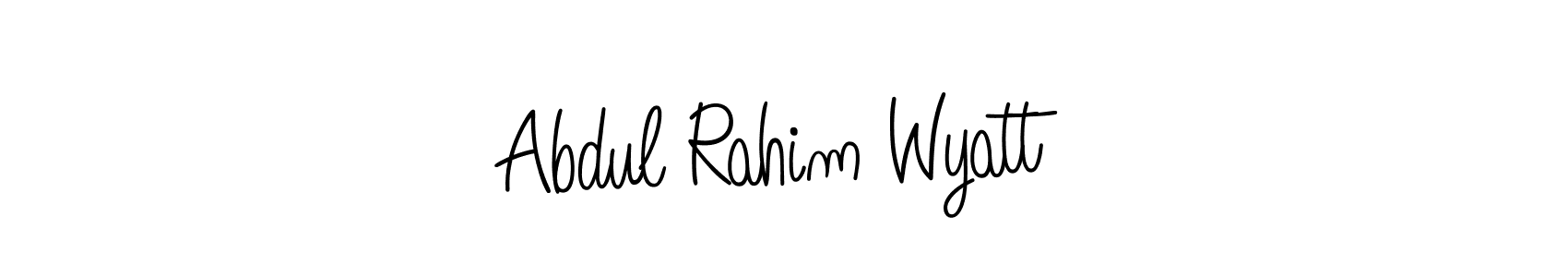 Make a beautiful signature design for name Abdul Rahim Wyatt. With this signature (Angelique-Rose-font-FFP) style, you can create a handwritten signature for free. Abdul Rahim Wyatt signature style 5 images and pictures png