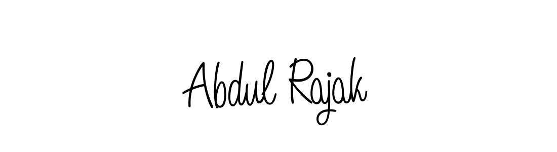 The best way (Angelique-Rose-font-FFP) to make a short signature is to pick only two or three words in your name. The name Abdul Rajak include a total of six letters. For converting this name. Abdul Rajak signature style 5 images and pictures png