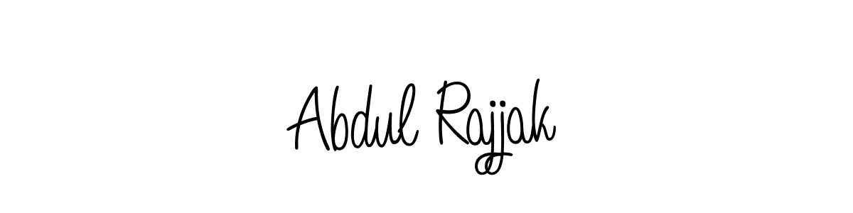 You should practise on your own different ways (Angelique-Rose-font-FFP) to write your name (Abdul Rajjak) in signature. don't let someone else do it for you. Abdul Rajjak signature style 5 images and pictures png