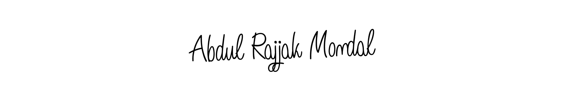 Use a signature maker to create a handwritten signature online. With this signature software, you can design (Angelique-Rose-font-FFP) your own signature for name Abdul Rajjak Mondal. Abdul Rajjak Mondal signature style 5 images and pictures png