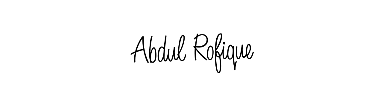 How to make Abdul Rofique name signature. Use Angelique-Rose-font-FFP style for creating short signs online. This is the latest handwritten sign. Abdul Rofique signature style 5 images and pictures png