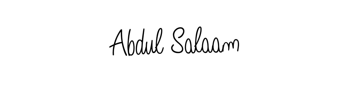 Make a beautiful signature design for name Abdul Salaam. With this signature (Angelique-Rose-font-FFP) style, you can create a handwritten signature for free. Abdul Salaam signature style 5 images and pictures png