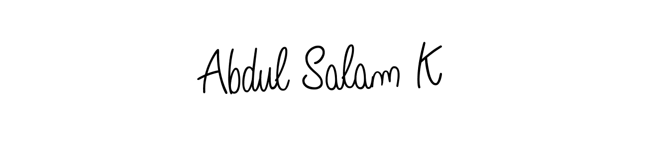 if you are searching for the best signature style for your name Abdul Salam K. so please give up your signature search. here we have designed multiple signature styles  using Angelique-Rose-font-FFP. Abdul Salam K signature style 5 images and pictures png