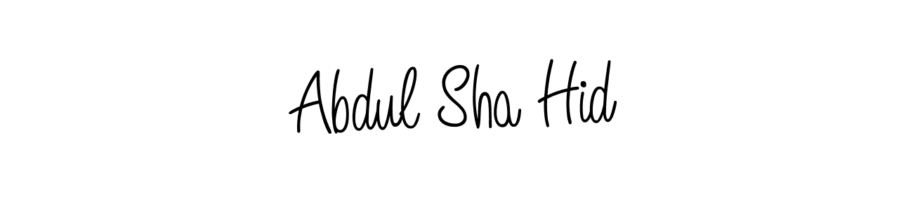You should practise on your own different ways (Angelique-Rose-font-FFP) to write your name (Abdul Sha Hid) in signature. don't let someone else do it for you. Abdul Sha Hid signature style 5 images and pictures png