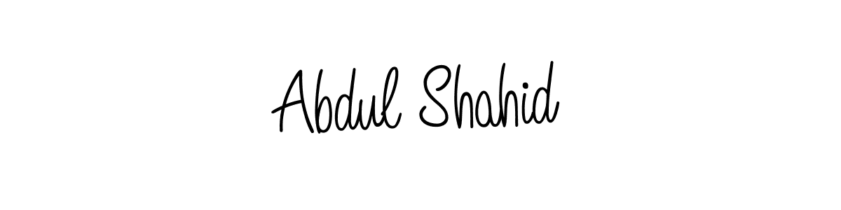 How to make Abdul Shahid name signature. Use Angelique-Rose-font-FFP style for creating short signs online. This is the latest handwritten sign. Abdul Shahid signature style 5 images and pictures png