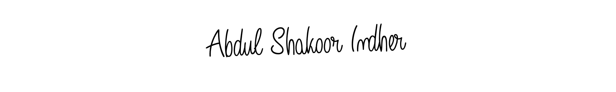 How to make Abdul Shakoor Indher name signature. Use Angelique-Rose-font-FFP style for creating short signs online. This is the latest handwritten sign. Abdul Shakoor Indher signature style 5 images and pictures png