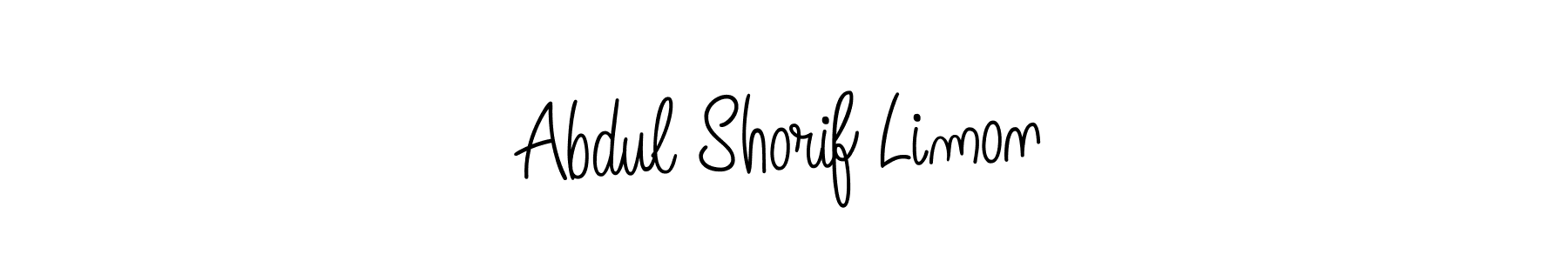 The best way (Angelique-Rose-font-FFP) to make a short signature is to pick only two or three words in your name. The name Abdul Shorif Limon include a total of six letters. For converting this name. Abdul Shorif Limon signature style 5 images and pictures png