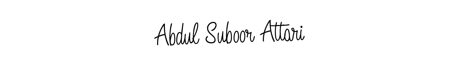 The best way (Angelique-Rose-font-FFP) to make a short signature is to pick only two or three words in your name. The name Abdul Suboor Attari include a total of six letters. For converting this name. Abdul Suboor Attari signature style 5 images and pictures png