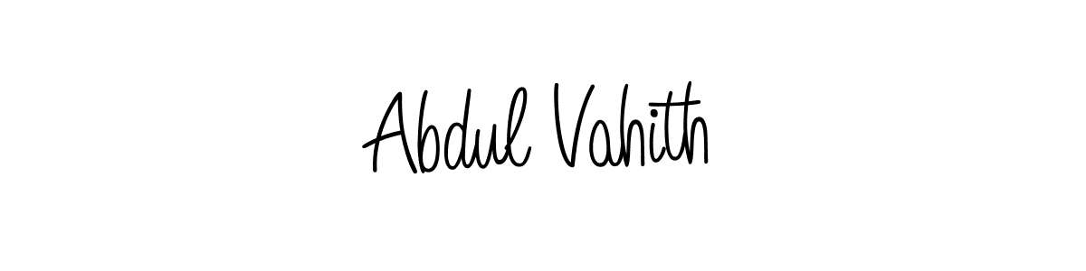 How to make Abdul Vahith name signature. Use Angelique-Rose-font-FFP style for creating short signs online. This is the latest handwritten sign. Abdul Vahith signature style 5 images and pictures png