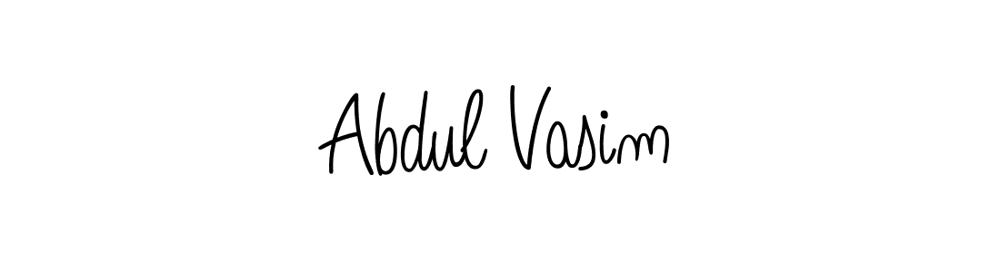 Design your own signature with our free online signature maker. With this signature software, you can create a handwritten (Angelique-Rose-font-FFP) signature for name Abdul Vasim. Abdul Vasim signature style 5 images and pictures png