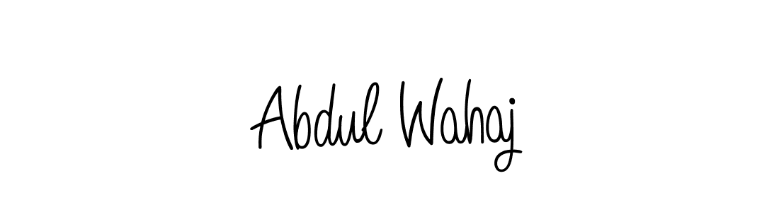 Use a signature maker to create a handwritten signature online. With this signature software, you can design (Angelique-Rose-font-FFP) your own signature for name Abdul Wahaj. Abdul Wahaj signature style 5 images and pictures png