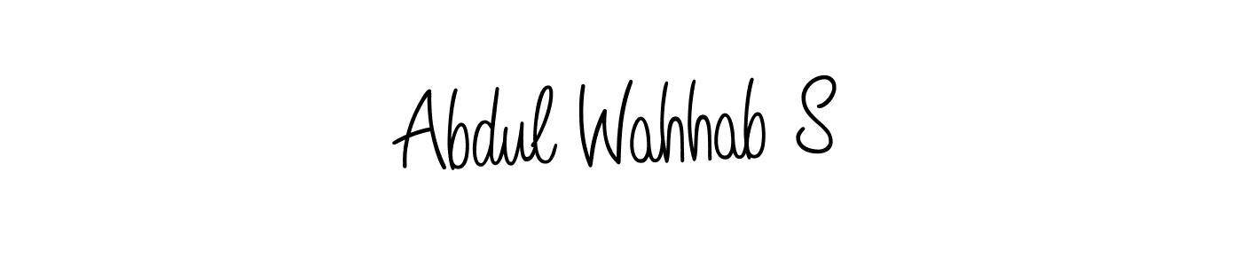 Also You can easily find your signature by using the search form. We will create Abdul Wahhab S name handwritten signature images for you free of cost using Angelique-Rose-font-FFP sign style. Abdul Wahhab S signature style 5 images and pictures png