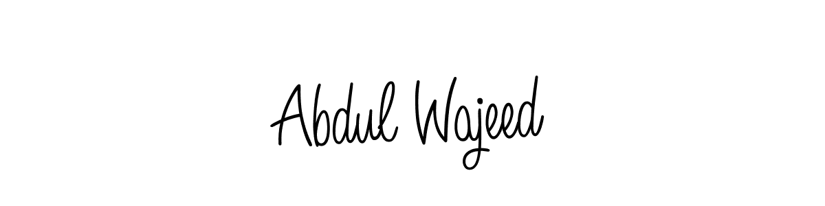 Use a signature maker to create a handwritten signature online. With this signature software, you can design (Angelique-Rose-font-FFP) your own signature for name Abdul Wajeed. Abdul Wajeed signature style 5 images and pictures png