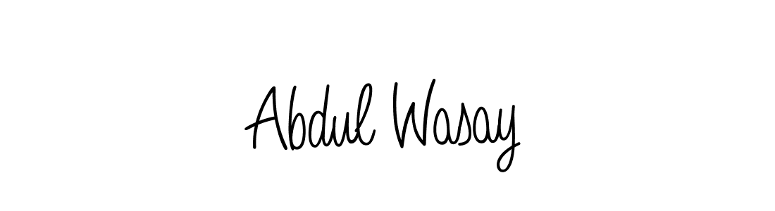 Design your own signature with our free online signature maker. With this signature software, you can create a handwritten (Angelique-Rose-font-FFP) signature for name Abdul Wasay. Abdul Wasay signature style 5 images and pictures png