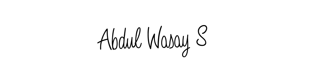 Design your own signature with our free online signature maker. With this signature software, you can create a handwritten (Angelique-Rose-font-FFP) signature for name Abdul Wasay S. Abdul Wasay S signature style 5 images and pictures png