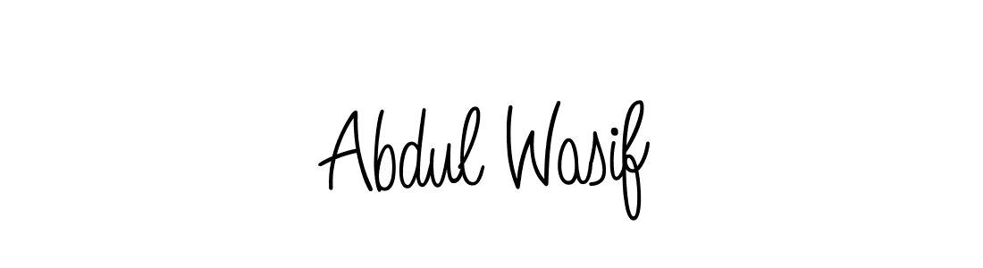 How to make Abdul Wasif name signature. Use Angelique-Rose-font-FFP style for creating short signs online. This is the latest handwritten sign. Abdul Wasif signature style 5 images and pictures png