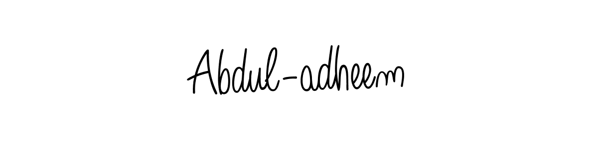 Use a signature maker to create a handwritten signature online. With this signature software, you can design (Angelique-Rose-font-FFP) your own signature for name Abdul-adheem. Abdul-adheem signature style 5 images and pictures png