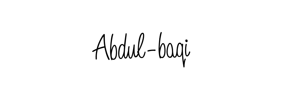The best way (Angelique-Rose-font-FFP) to make a short signature is to pick only two or three words in your name. The name Abdul-baqi include a total of six letters. For converting this name. Abdul-baqi signature style 5 images and pictures png